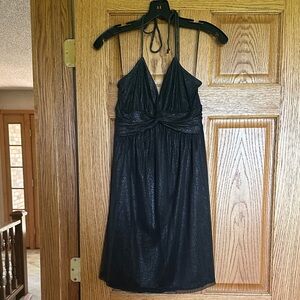 Express Shimmering Black Backless Dress